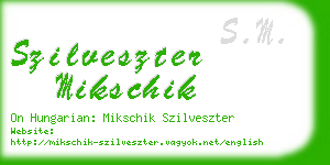 szilveszter mikschik business card